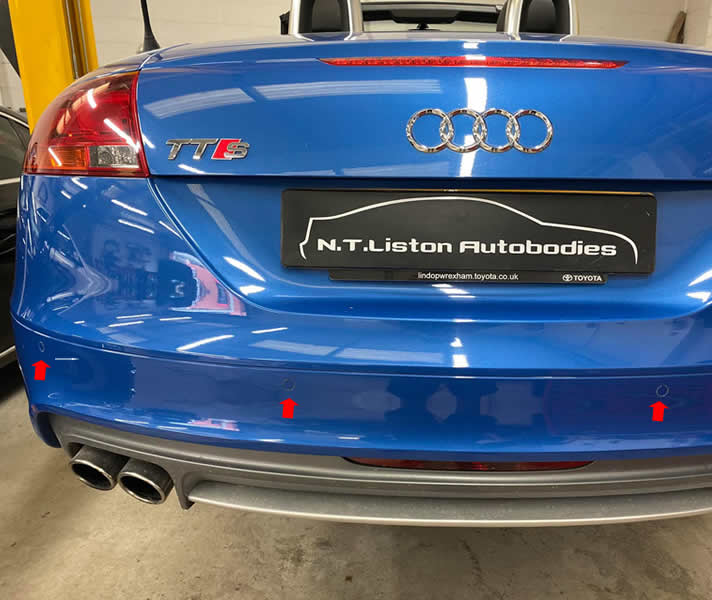 after rear parking sensors fitted to audi tt bolton